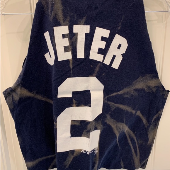 Tie dye cutoff tank cropped by Yankees jeter mlb - Picture 3 of 6